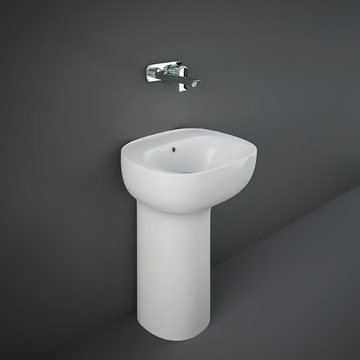 RAK-ILLUSION - Single pedestal ceramic washbasin by RAK Ceramics - view 3